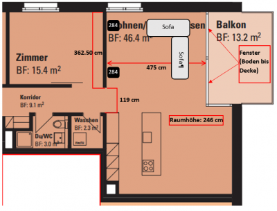 Grundriss meiner Wohnung