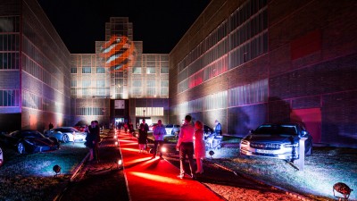 Am Abend zierte das Logo das Gebäude des Red Dot Design Museums auf der Zeche Zollverein. © Red Dot GmbH &amp; Co. KG