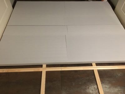 Platten auf dem Rahmen