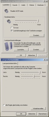im Beispiel ist die Balance etwas nach links gestellt