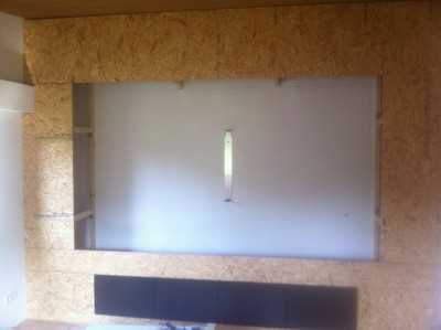 OSB Platten als Grundlage für die eingezogene Wand