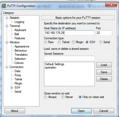 So sieht PuTTy aus